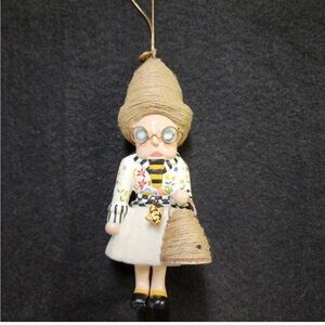 MacKenzie-Childs Whimsical Beekeeper christmas Ornament tree trcourtly check